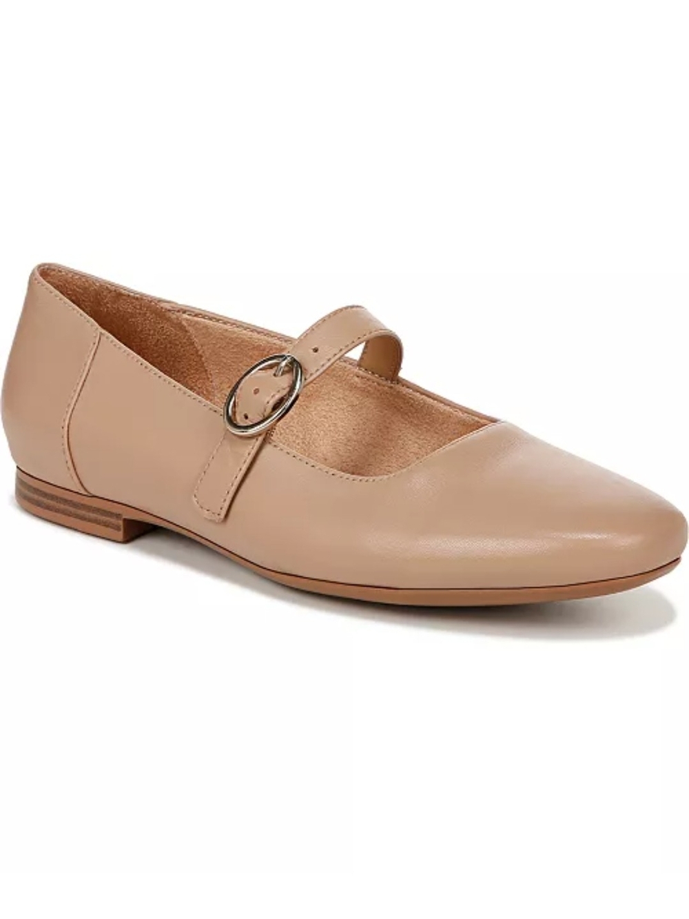 Women's Naturalizer's  Kelky Mary-Jane Flats, Cream Brulee Leather - NWOT